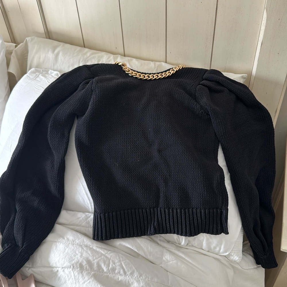 AJE gold chain neck sweater beautiful xxs